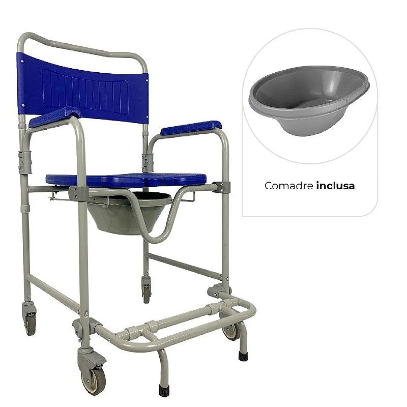 Cadeira de Banho D45 Dellamed com Comadre | Cirurgica São Gabriel