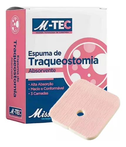 Curativo Espuma Traqueostomia 8x9cm Missner