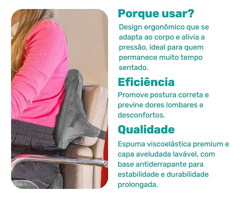Almofada Lombar Office Ergonômica — foto 2